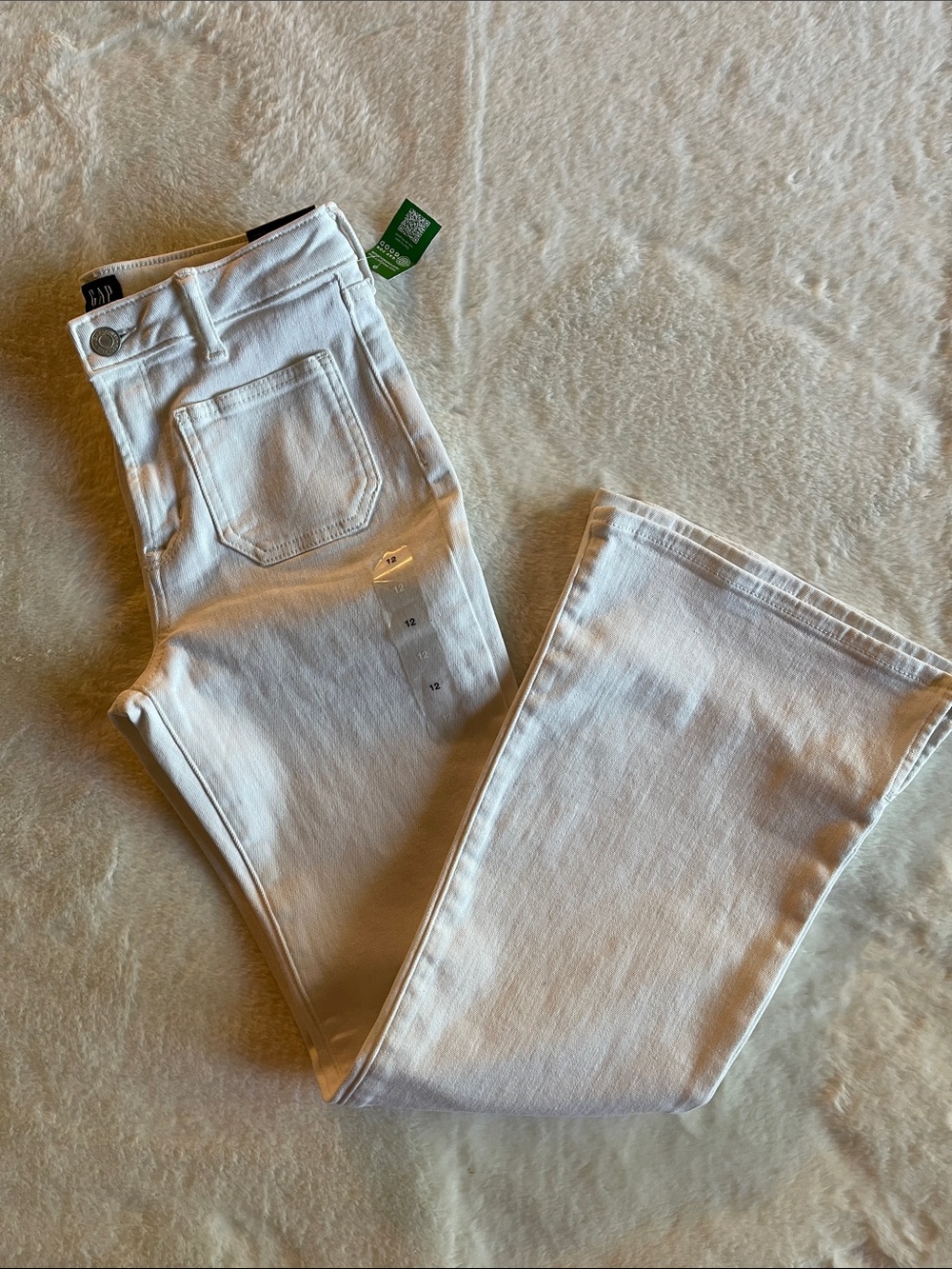 GAP White Girls Jeans - 70’s Flare  Fit SZ 12
